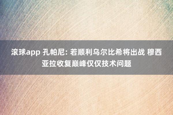 滚球app 孔帕尼: 若顺利乌尔比希将出战 穆西亚拉收复巅峰仅仅技术问题
