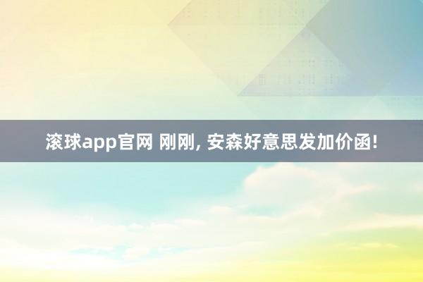 滚球app官网 刚刚， 安森好意思发加价函!