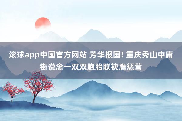 滚球app中国官方网站 芳华报国! 重庆秀山中庸街说念一双双胞胎联袂膺惩营