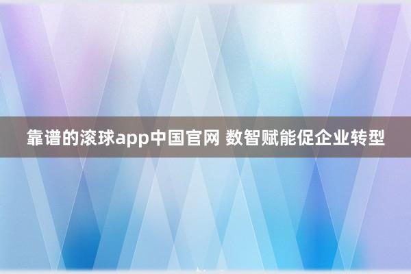 靠谱的滚球app中国官网 数智赋能促企业转型