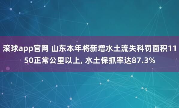 滚球app官网 山东本年将新增水土流失科罚面积1150正常公里以上， 水土保抓率达87.3%