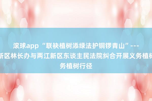 滚球app “联袂植树添绿法护铜锣青山”---两江新区林长办与两江新区东谈主民法院纠合开展义务植树行径