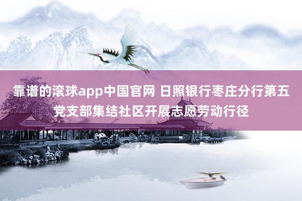 靠谱的滚球app中国官网 日照银行枣庄分行第五党支部集结社区开展志愿劳动行径