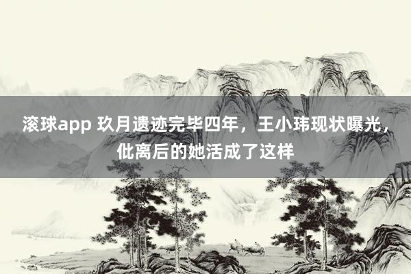 滚球app 玖月遗迹完毕四年，王小玮现状曝光，仳离后的她活成了这样