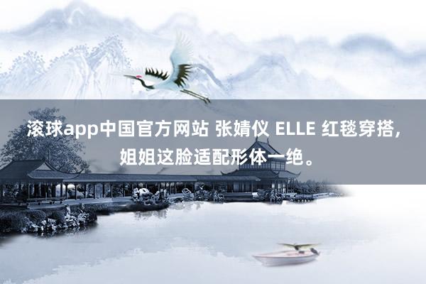 滚球app中国官方网站 张婧仪 ELLE 红毯穿搭， 姐姐这脸适配形体一绝<a href=