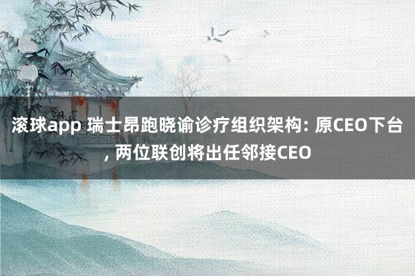 滚球app 瑞士昂跑晓谕诊疗组织架构: 原CEO下台， 两位联创将出任邻接CEO