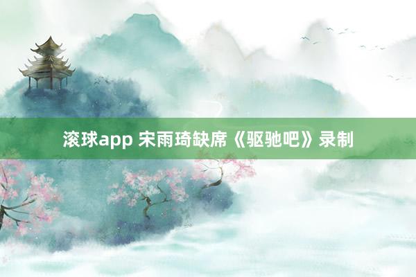 滚球app 宋雨琦缺席《驱驰吧》录制