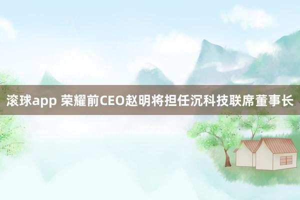 滚球app 荣耀前CEO赵明将担任沉科技联席董事长