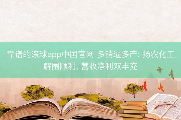 靠谱的滚球app中国官网 多销逼多产: 扬农化工解围顺利， 营收净利双丰充