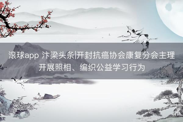 滚球app 汴梁头条|开封抗癌协会康复分会主理开展照相、编织公益学习行为