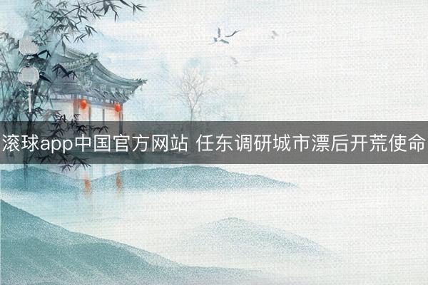 滚球app中国官方网站 任东调研城市漂后开荒使命