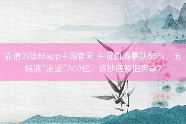 靠谱的滚球app中国官网 中证白酒暴跌66%，五粮液“消逝”303亿，该抄底照旧奔命？